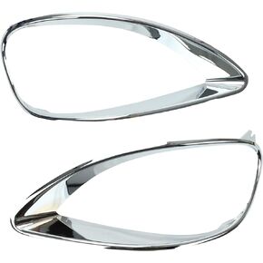 Chrome Headlight Bezel Trim Driver + Passenger Replacement for Freightliner Columbia 01-17