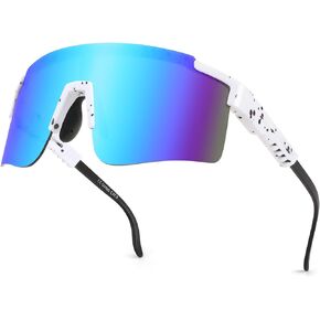 Youth Cycling Sunglasses, Men Women 80s Sports Baseballe Glasses, With Adjustable Legs Visor Shield for Age 8-16