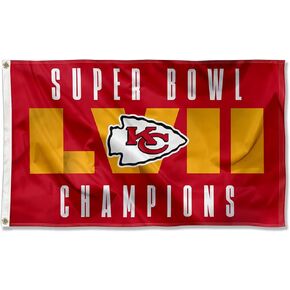 Kansas City Chiefs 2022 2023 Super Bowl LVII Champions Flag Outdoor Indoor 3x5 Foot Banner