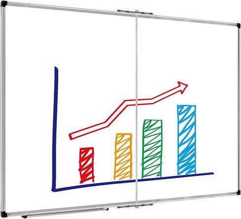 سبورة بيضاء مغناطيسية XBoard مقاس 48 × 36، ولوحة بيضاء مقاس 4 × 3، ولوحة مسح جافة مع صينية قلم تحديد قابلة للفصل in Kuwait