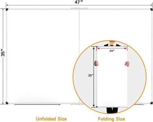 سبورة بيضاء مغناطيسية XBoard مقاس 48 × 36، ولوحة بيضاء مقاس 4 × 3، ولوحة مسح جافة مع صينية قلم تحديد قابلة للفصل in Kuwait