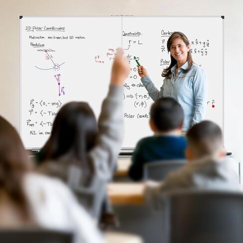 سبورة بيضاء مغناطيسية XBoard مقاس 48 × 36، ولوحة بيضاء مقاس 4 × 3، ولوحة مسح جافة مع صينية قلم تحديد قابلة للفصل in Kuwait