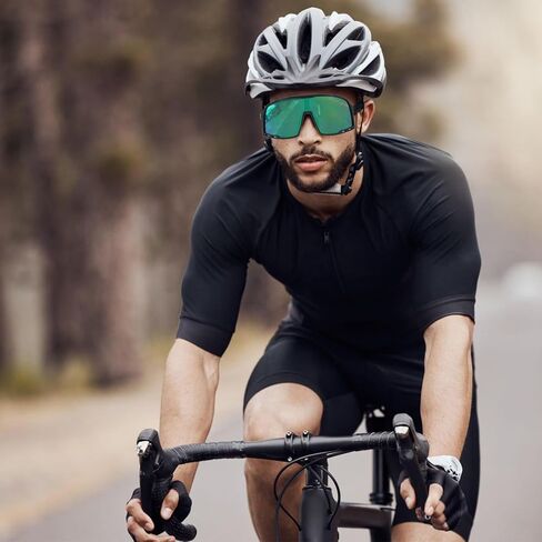 نظارات شمسية رياضية ملفوفة لركوب الدراجات للجنسين، نظارات مستقطبة مقاومة للرياح للجري in Kuwait