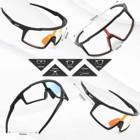 Photochromic Cycling Glasses Sports Sunglasses Clear for Men Women MTB BMX Bike in Saudi Arabia