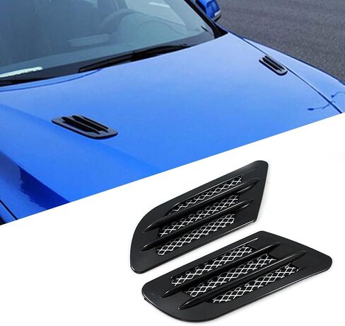 2 PCS Car Body Decoration Shark Gills, 8.6" x 3.1" Dustproof Simulation Vent Side Fender Stickers, Wheel Eyebrow Side Air Conditioning Outlet Trim Cover, Universal for Car (Carbon Fiber Black) in Saudi Arabia