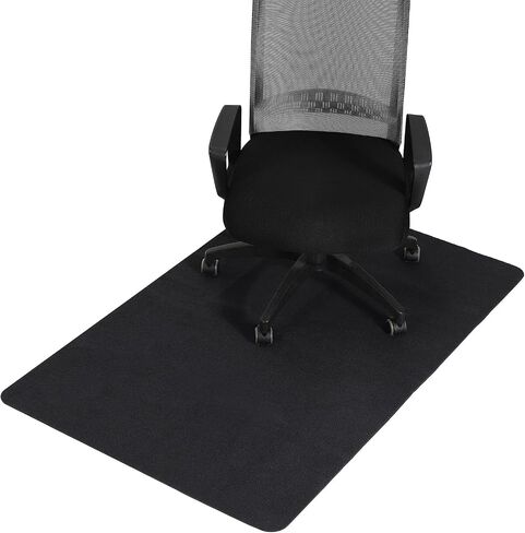 PATIKIL 55" x 35" Office Chair Mat, Multi-Purpose Desk Carpet Floor Mats for Rolling Chairs for Hardwood Floors (Black) in Kuwait