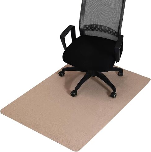 PATIKIL 55" x 35" Office Chair Mat, Multi-Purpose Desk Carpet Floor Mats for Rolling Chairs for Hardwood Floors (Black) in Kuwait