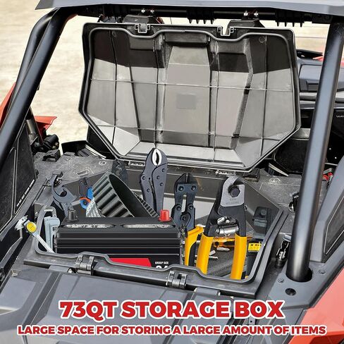 صندوق شحن أمامي لـ RZR PRO XP 20-24، 73 QT Forward UTV صندوق تخزين مقاوم للماء لملحقات Polaris RZR Turbo R/RZR PRO XP 4 Sport 2022-2024 (استبدال #2883751) in Saudi Arabia