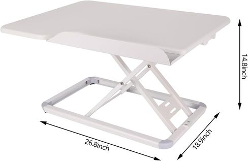 Standing Desk Converter, Height Adjustable Sit Stand Desk, Fully Assembled Stand Up Desk Converter, Ultra Low Profile Design(29 * 18Inch,White) in Saudi Arabia