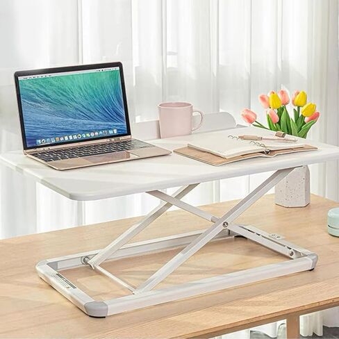 Standing Desk Converter, Height Adjustable Sit Stand Desk, Fully Assembled Stand Up Desk Converter, Ultra Low Profile Design(29 * 18Inch,White) in Saudi Arabia