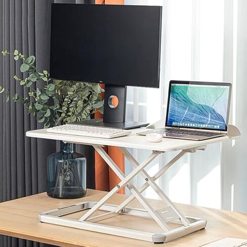 Standing Desk Converter, Height Adjustable Sit Stand Desk, Fully Assembled Stand Up Desk Converter, Ultra Low Profile Design(29 * 18Inch,White) in Saudi Arabia