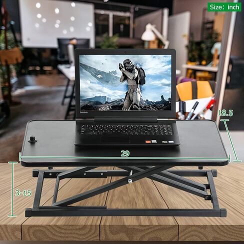 Standing Desk Height Adjustable 29 inch Computer Workstation Stand Up Desks Sit Stand Converter Desktop Riser Table for Laptop & Computer Monitors in Saudi Arabia