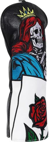 Golf Club Head Covers Rose Skull Driver Headcover Fairway Headcover Hybrid Headcover Fit Taylormade Titleist Callaway Cobra PGX in Saudi Arabia