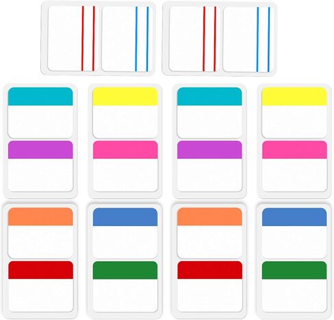 EXCELFU 400 قطعة، علامات تبويب مؤشرة مقاس 2 بوصة، موزعات أعلام، علامات صفحة لاصقة، شريط ملون للمجلدات والكتب وأجهزة الكمبيوتر المحمولة ومجلدات الملفات in Kuwait