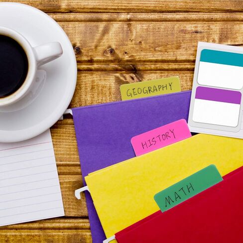 EXCELFU 400 قطعة، علامات تبويب مؤشرة مقاس 2 بوصة، موزعات أعلام، علامات صفحة لاصقة، شريط ملون للمجلدات والكتب وأجهزة الكمبيوتر المحمولة ومجلدات الملفات in Kuwait