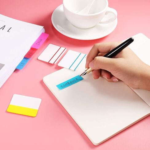 EXCELFU 400 قطعة، علامات تبويب مؤشرة مقاس 2 بوصة، موزعات أعلام، علامات صفحة لاصقة، شريط ملون للمجلدات والكتب وأجهزة الكمبيوتر المحمولة ومجلدات الملفات in Kuwait