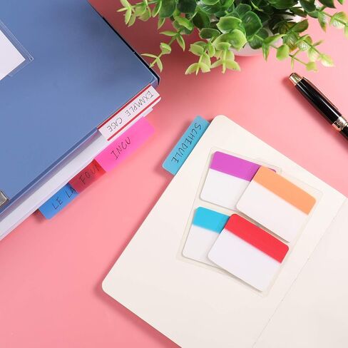 EXCELFU 400 قطعة، علامات تبويب مؤشرة مقاس 2 بوصة، موزعات أعلام، علامات صفحة لاصقة، شريط ملون للمجلدات والكتب وأجهزة الكمبيوتر المحمولة ومجلدات الملفات in Kuwait