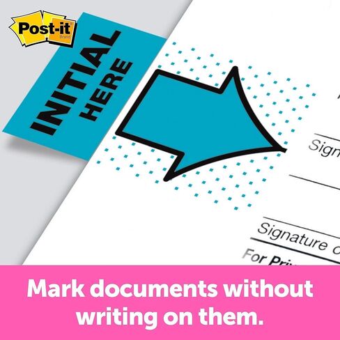Post-it 680IH2 أعلام الرسائل الأولية، 1 بوصة × 1-3/4 بوصة، 100/PK، أزرق in Saudi Arabia