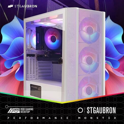 كمبيوتر ألعاب STGAubron، Intel Core i7-10700F حتى 4.8G، GeForce RTX 2060 Super 8G GDDR6، 16G DDR4، 1T SSD، WiFi، BT 5.0، RGB Fan x 6، لوحة مفاتيح وماوس ولوحة ماوس RGB، شريط صوت RGB BT، ميكروفون ألعاب RGB BT ،W11H64 in Kuwait