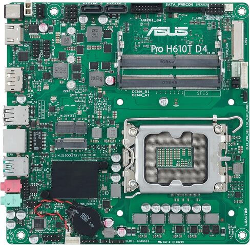 ASUS Pro H610T D4-CSM LGA 1700 (Intel 12th Gen&Intel vPro) اللوحة الأم التجارية المحسنة TCO (PCIe 4.0،DP،LVDS،SO-DIMM DDR4،USB 3.2 Gen 2،فتحة M.2 E، Q-LED Core، ASUS Control سنتر اكسبريس) in Saudi Arabia