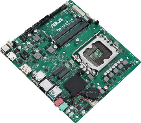 ASUS Pro H610T D4-CSM LGA 1700 (Intel 12th Gen&Intel vPro) اللوحة الأم التجارية المحسنة TCO (PCIe 4.0،DP،LVDS،SO-DIMM DDR4،USB 3.2 Gen 2،فتحة M.2 E، Q-LED Core، ASUS Control سنتر اكسبريس) in Saudi Arabia