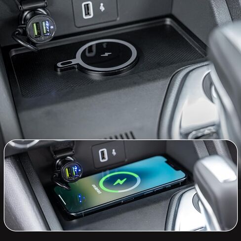 لوحة شحن لاسلكية Xipoo متوافقة مع وحدة التحكم المركزية للشحن اللاسلكي Nissan Rogue 2014-2020 لملحقات Nissan Rogue 2014-2020 (تناسب Nissan Rogue، النمط المغناطيسي) in Kuwait