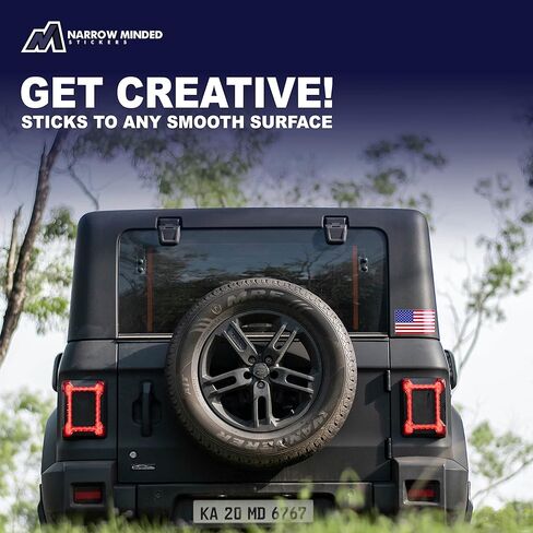 مجموعة ملصقات وشارات العلم الأمريكي مكونة من 3 قطع، ملصق العلم الأمريكي للسيارة، ملصقات العلم الأمريكي مقاومة للماء للشاحنات، ملصق العلم الأمريكي الصغير أو ملصق العلم الأمريكي للسيارة in Kuwait