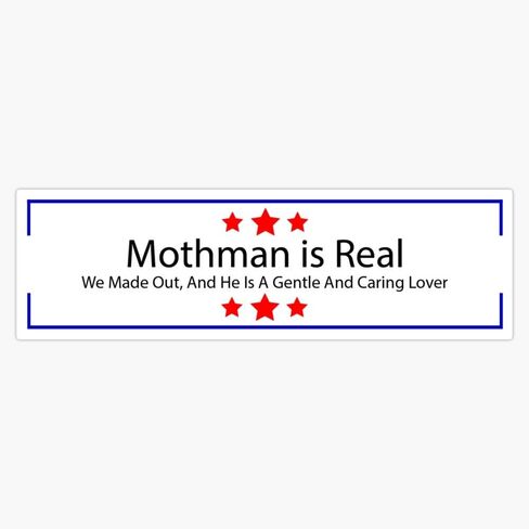 Mothman is Real ملصق فينيل ممتص للصدمات مقاس 5 بوصة in Kuwait