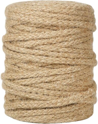Tenn Well Green Garden Twine, 100 Feet x 5mm Wide Braided Jute Rope for Gardening, Crafting, Packing and Bundling in Saudi Arabia