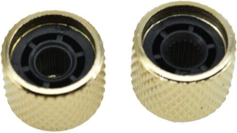 KAISH Gold Large Size 2pcs Push on Fit Abalone Top Dome Knobs Abalone Inserts Import Style Guitar Bass Knobs for Precision P Bass or Tele Guitars in Saudi Arabia