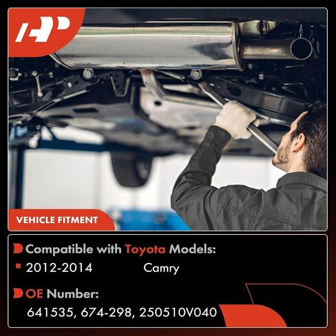 مجموعة المحول الحفاز لمشعب العادم الأمامي الممتاز A-Premium متوافقة مباشرة مع Toyota Camry 2012 2013 2014 2.5L، متوافقة مع EPA، استبدال # 250510V040 in Saudi Arabia