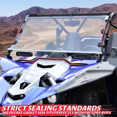SAUTVS الزجاج الأمامي الكامل لياماها YXZ1000R، واضح الغبار معطف صلب دائم بولي تنفيس الجبهة الزجاج الأمامي الكامل لياماها YXZ 1000R/SE/SS/SS SE/SS XTR 2019-2024 الملحقات in Saudi Arabia