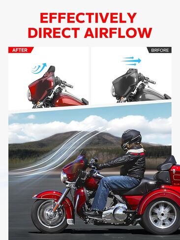 الزجاج الأمامي Amazicha أسود مقاس 5 بوصات متوافق مع Harley Davidson Touring Street Glide Electra Glide FLHT FLHTC FLHX 1996-2013 in Saudi Arabia