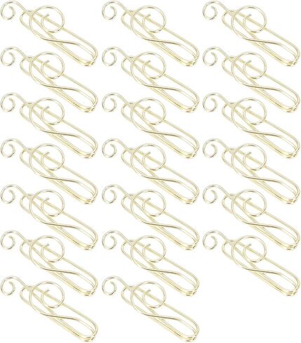 20Pcs Paper Clips, Musical Note Paper Clips Music Shape Bookmarks Page Marker Paper Clips Decorative Paper Clips Planner Clip Pin for File Classification(Gold) Paper Clip Holders in Kuwait