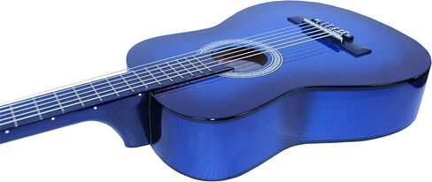 جيتار صوتي كلاسيكي للأطفال المبتدئين 31 بوصة مقاس 1/4 أوتار نايلون جيتار كلاسيكي مع حقيبة أزعج، حزام، اختيارات، حامل اختيار، أوتار إضافية، موالف إلكتروني للطلاب، البالغين - أزرق in Kuwait