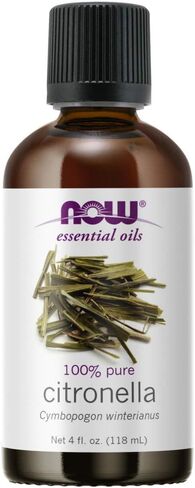 NOW Essential Oils, Citronella Oil, Freshening Aromatherapy Scent, Steam Distilled, 100% Pure, Vegan, Child Resistant Cap, 1-Ounce in Saudi Arabia