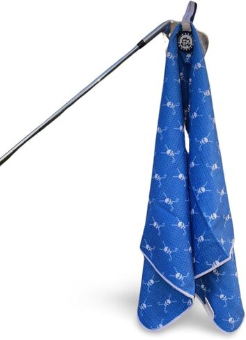 EquipPro Golf Towel | Tour Size Premium Magnetic Microfiber Waffle Design, Center Cut Hanging Club Loop & Snap Button Bag Loop for Men and Women (The Classic) in Saudi Arabia