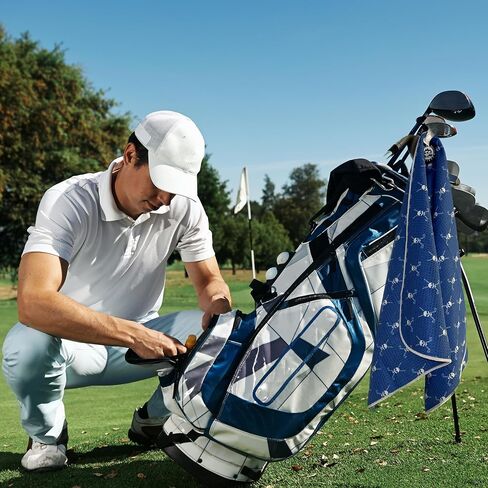 EquipPro Golf Towel | Tour Size Premium Magnetic Microfiber Waffle Design, Center Cut Hanging Club Loop & Snap Button Bag Loop for Men and Women (The Classic) in Saudi Arabia