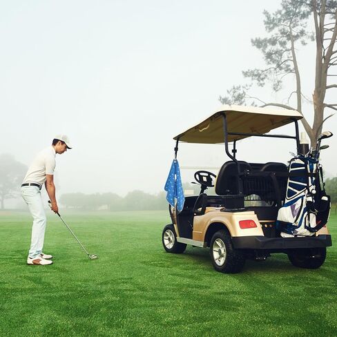 EquipPro Golf Towel | Tour Size Premium Magnetic Microfiber Waffle Design, Center Cut Hanging Club Loop & Snap Button Bag Loop for Men and Women (The Classic) in Saudi Arabia