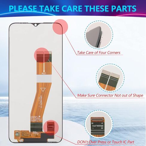 شاشة YWLRONG لهاتف Samsung Galaxy A03 مجموعة محول رقمي لشاشة LCD تعمل باللمس لـ A035F/A035F/DS/A035M مع مجموعة (أسود) in Kuwait