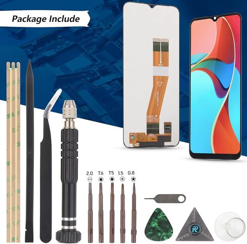 شاشة YWLRONG لهاتف Samsung Galaxy A03 مجموعة محول رقمي لشاشة LCD تعمل باللمس لـ A035F/A035F/DS/A035M مع مجموعة (أسود) in Kuwait