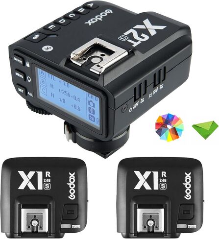 مشغل فلاش لاسلكي Godox X2T-S TTL مع جهاز استقبال 2×Godox X1R-S لفلاش كاميرا سوني Speedlight، 1/8000s HSS، وظيفة TCM، 5 أزرار مجموعة منفصلة، ​​قفل Hotshoe جديد، ضوء مساعد AF جديد in Saudi Arabia