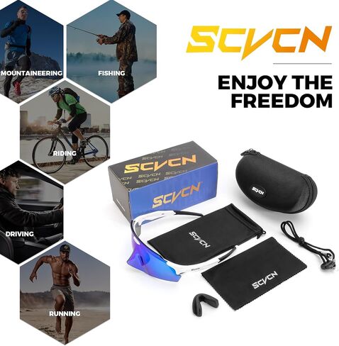 Cycling Glasses Sport Sunglasses MTB BMX Men Women Running Driving Fishing Golf in Saudi Arabia