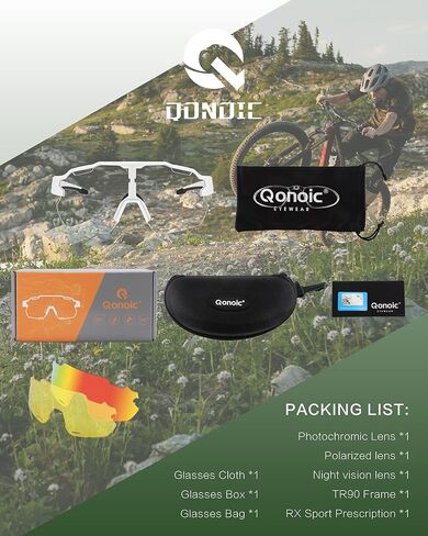 نظارات شمسية لركوب الدراجات فوتوكروميك للرجال والنساء، نظارات رياضية لركوب الدراجات الجبلية MTB، حماية مستقطبة من الأشعة فوق البنفسجية in Kuwait