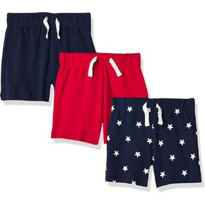 Amazon Essentials Unisex Babies' Cotton Pull-On Shorts, Multipacks