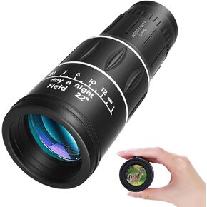 8X40 Mini Monocular Telescope, Birthday Gifts for Men Dad Him Husband Teen Boys, White Elephant Gift for Adults, BAK4 & FMC Prism Scope for Birdwatching Outdoors Hunting, Cool Gadgets
