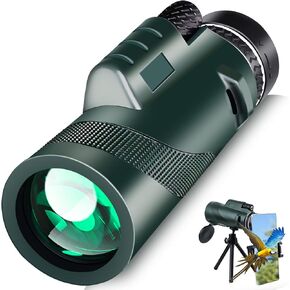 50X60 Monocular Telescope, Monoculars for Adults High Powered, High Power HD Compact Monocular BAK-4 Prism and FMC Lens, Stargazing Hunting, Wildlife Bird Watching, Travel Camping, Hiking (Green)
