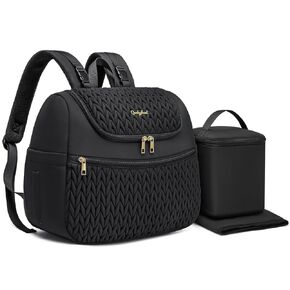 Small Diaper Bag Backpack, Mini Baby Bag, Breast Pump Backpack for Spectra S1 S2 Medela with Cooler Storage for Working Mom, Khaki
