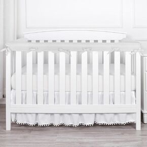 Soft Teething Edge&Corner Guard Strips 2025 New, Crib Rail Covers,PC Grey-1 Pieces,Long Pieces (1 Length 51 in,width7in,2 Short Pieces (Length 27.5 in,Width 7 in)