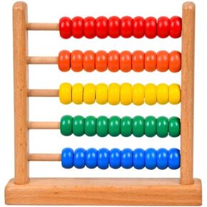 IMIKEYA Wooden Abacus for Kids - 50 Beads Counting Toy Colorful Counters for Kids Math Educational Math Counting Tool Bead Counter Game Counting Toys for Preschool Learning & Elementary School